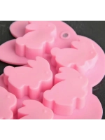 Форма для шоколада «Заяц», 15х11,5 см, 6 ячеек (3,8х3,5 см)