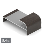 СТАНДАРТ Упор фасонный (5,40 м) венге темный (ПВХ) (AS0458) Aristo (Под Заказ)