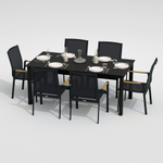 Стул Ideal Patio СОЛА серый - каркас карбон