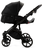 Детская коляска Adamex Nola Natura 2 в 1 N-11-CARBON (ЧЕРН + ЧЕРН. КОЖА)