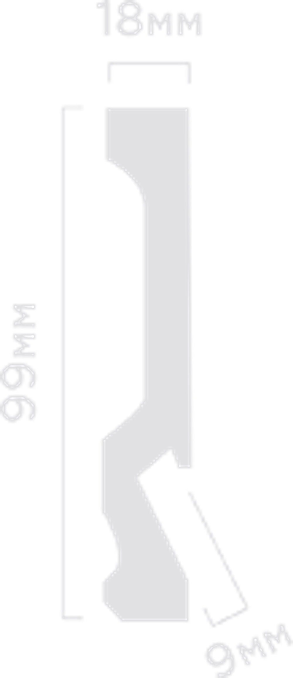 Плинтус HiWood, 99x18 мм