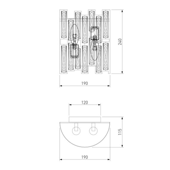 Настенный светильник Bogates Frammenti 352/2 Strotskis