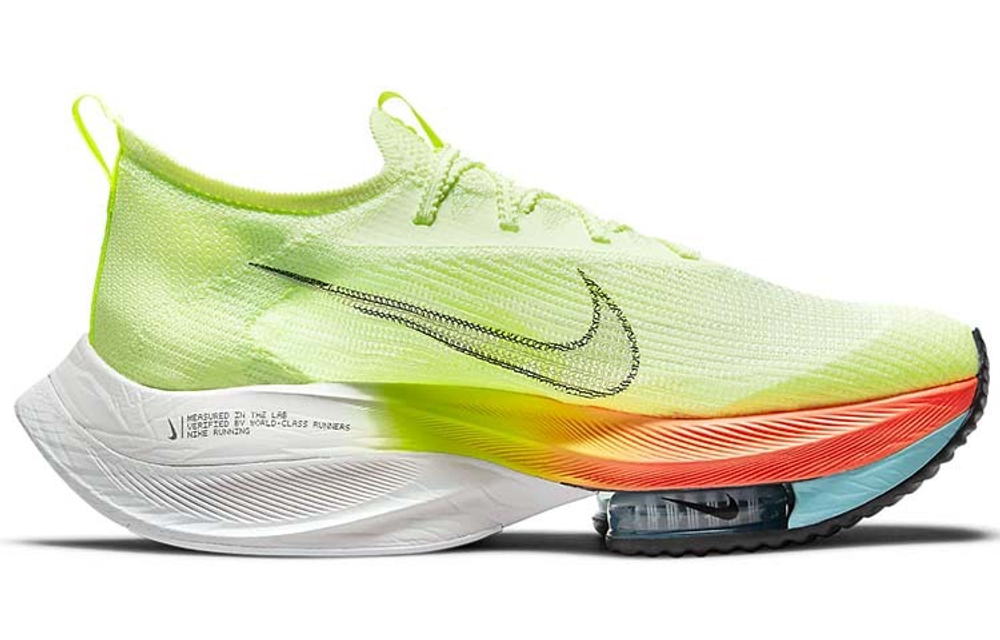 Nike Air Zoom Alphafly Next%1 carbon board lightweight Foam marathon professional low-top running shoes men's Fluorescent Green