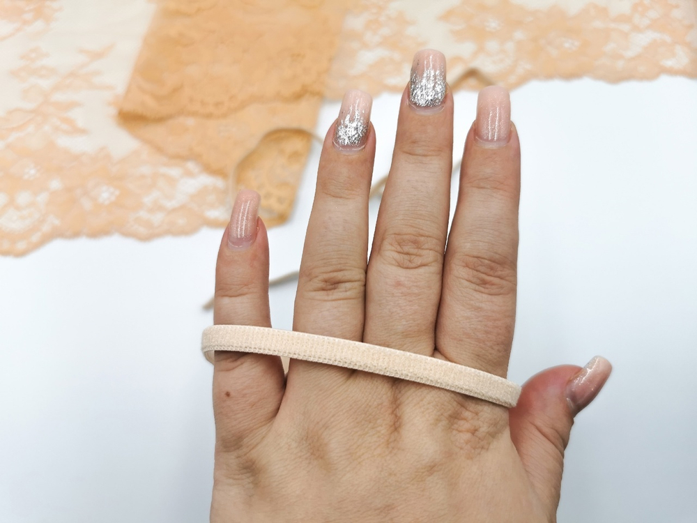 Резинка для укрепления (плотная), 6мм, бежевая, Lauma, (арт: RU/6-126), м