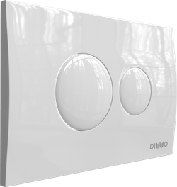 Кнопка смыва для унитаза DIWO 7310 пластик, цвет глянцевый белый