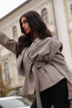 Укороченный тренч «GRAY»