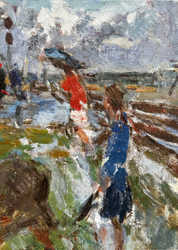 Парамонов А. А. (1929–1994). После дождя (эскиз). Холст, масло. СССР, 1970 г.