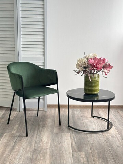 Стул ДИЛЛ, цвет H-30 изумрудный, велюр / черный каркас М-City