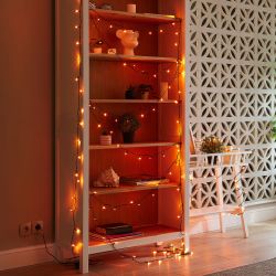 ULD-S2000-200-DGA AMBER IP20 Гирлянда светодиодная. 20м. 200 светодиодов. Янтарный свет. Провод зеленый. ТМ Uniel