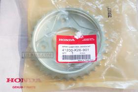 41200-K26-901. SPROCKET COMP., FINAL DRIVEN (34T). Rear sprocket Honda MSX-Grom-Monkey