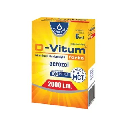 Олеофарм Д-Витум форте 2000 МЕ. - аэрозоль, пищевая добавка, 6 мл