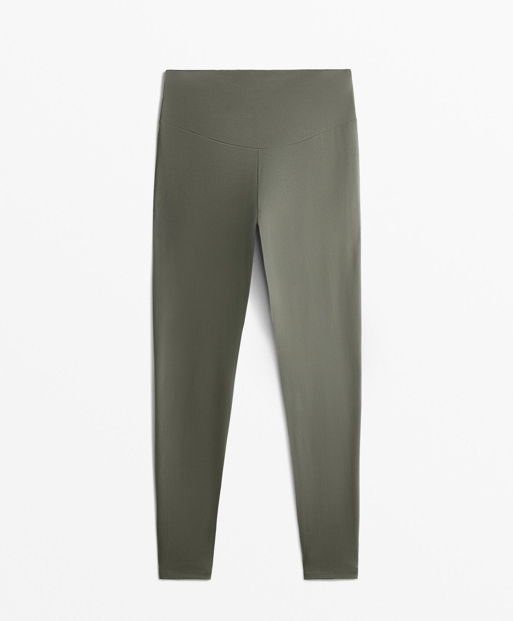 OYSHO Легинсы Comfortlux длиной до щиколотки с высокой посадкой, темный хаки