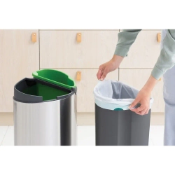 Brabantia Touch Bin New 23+10л контейнер для мусора New Recycle