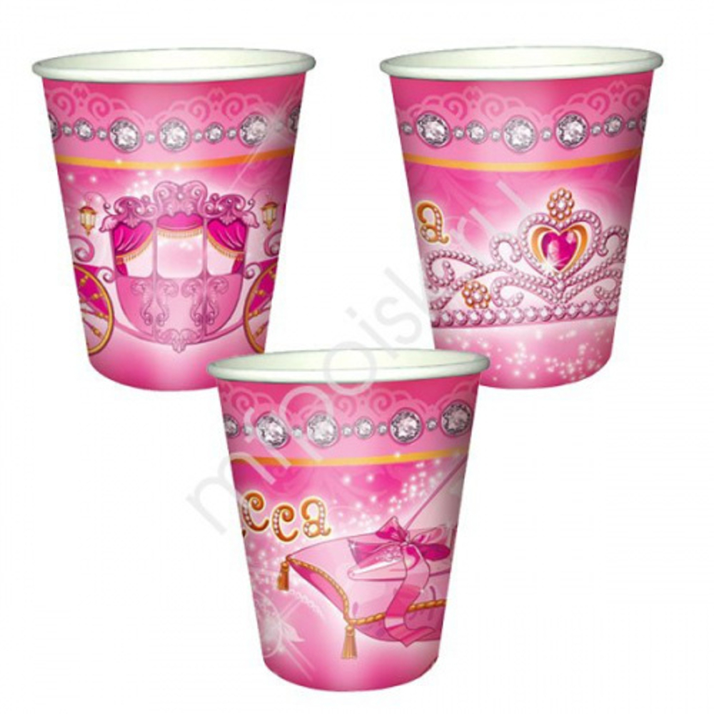 СТАКАНЫ МОЯ ПРИНЦЕССА НАБОР 6 ШТ