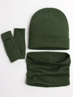Шапка детская со снудом и митенками