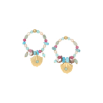 Серьги Franck Herval, Summer, с ракушками, нефритом, жемчугом, бирюзой и кристаллом, FH26.1-12-70294