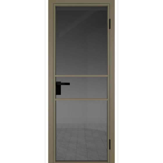 Межкомнатная дверь алюминиевая Profil Doors 2AG шампань остеклённая