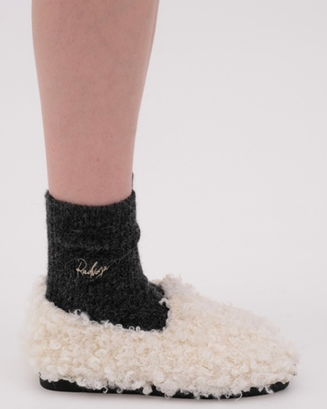 Носки в рубчик из шерсти ангоры Подземный мир