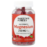 Doctor's Finest, Магний, малина и персик, 90 жевательных мармеладок (83 мг в 1 жевательной мармеладке)