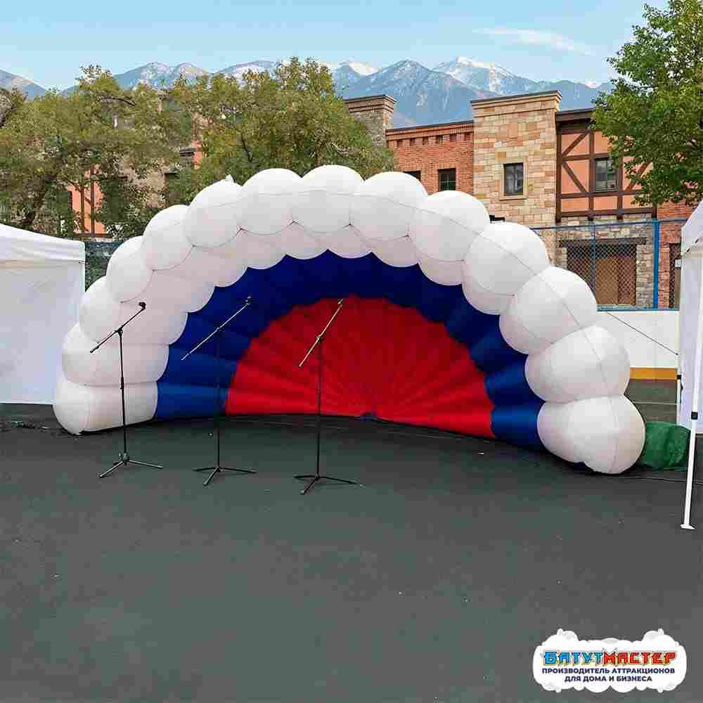 Надувная сцена для корпоратива «Русский праздник», 6×3×3 м