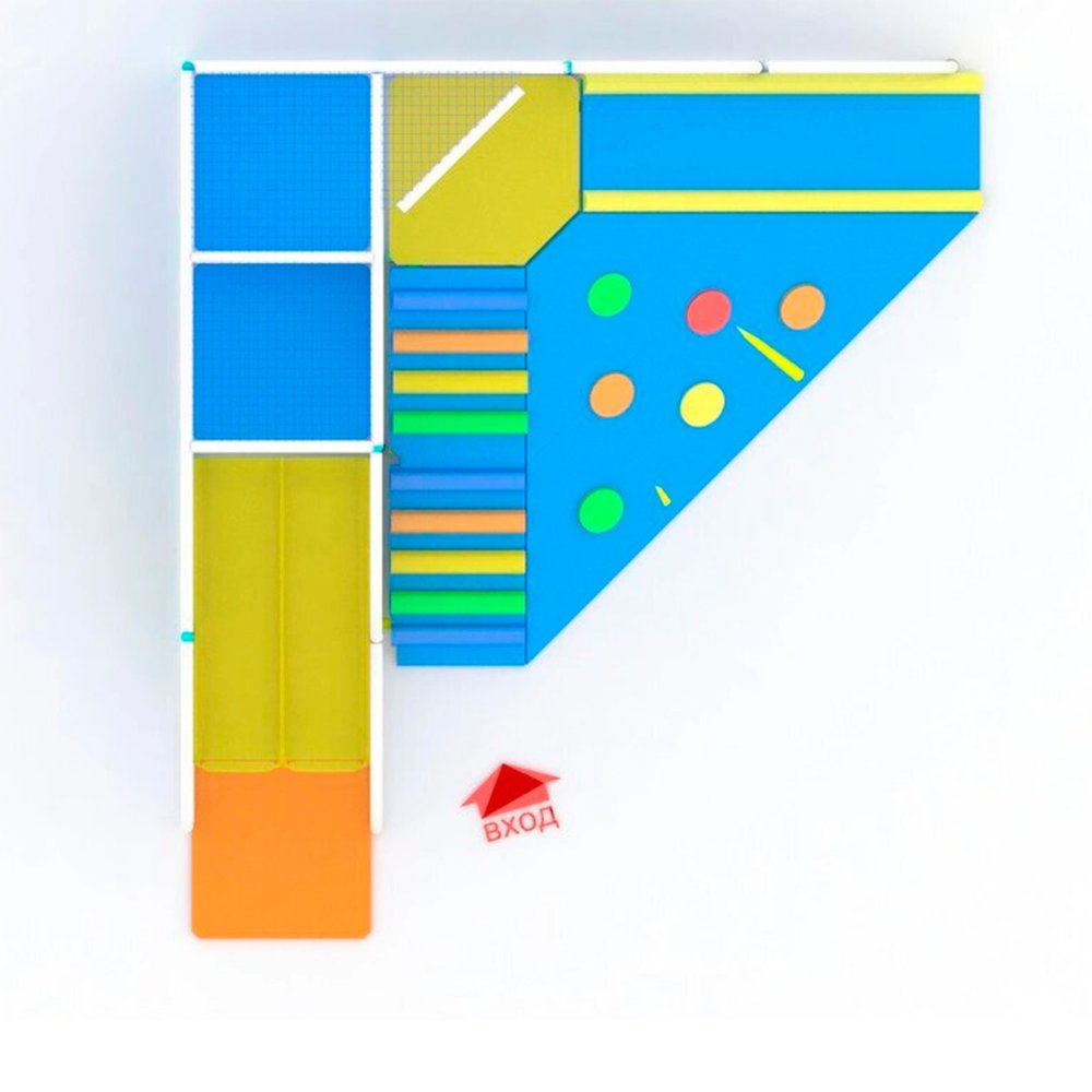 Лабиринт-скалодром для малышей «Айсберг» 50 м² (7,75*7,45*2.5м)