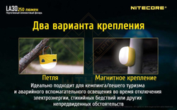 Фонарь кемпинговый Nitecore LA30, Yellow