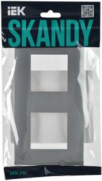 SKANDY Рамка 2-местная SK-F02Gr серый IEK