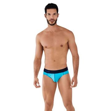 Мужские трусы слипы бирюзовые Clever Moda TECHNIQUES BRIEF 079807