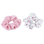 Резинки для волос НАБОР 2 шт., 4х20 см, скранч, розовый, белый, MONTE VITA, 457073