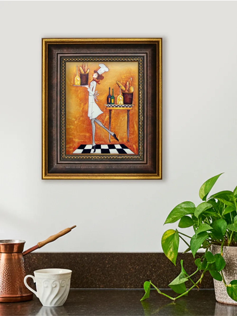 Картина настенная интерьерная в багетной раме 18*21 см