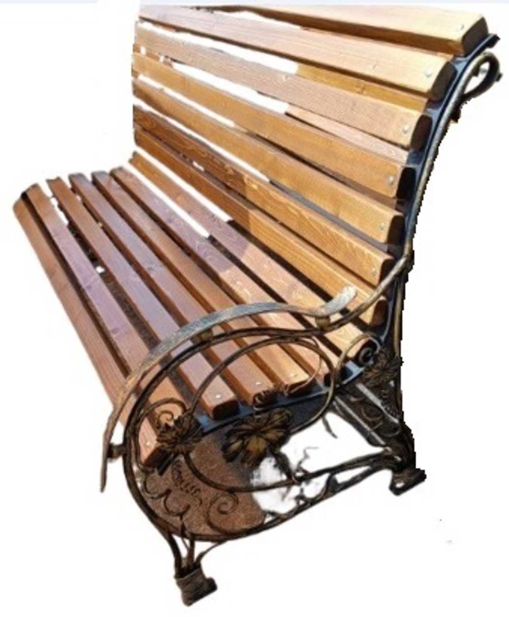 Скамейка лоза с листьями 1,8 м