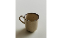 Zara Home чашка из каменной керамики, цвет бежевый, 6.6 см