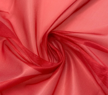 Корсетная сетка красная, мягкая, Турция, 40 г/м²