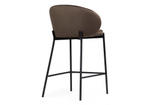 Барный стул Woodville Нейл шоколадный, черный, ножки черные