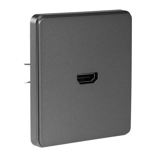 Розетка ROUND HDMI с/у титан KRANZ