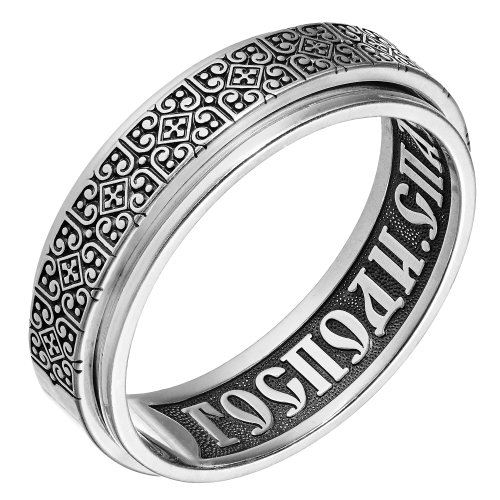 Кольцо из серебра/Частичное чернение