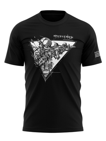 Футболка с принтом Барс «Антитеррор» (Black)