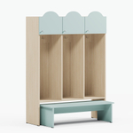 Детский шкаф Свейн 3С открытый со скамьей серия СКАНДИК