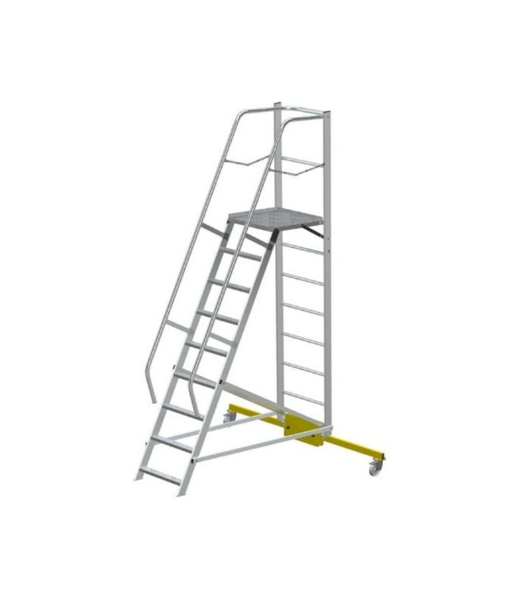 Лестница с платформой компактная MEGAL ЛСПК-2,1 (1,4)