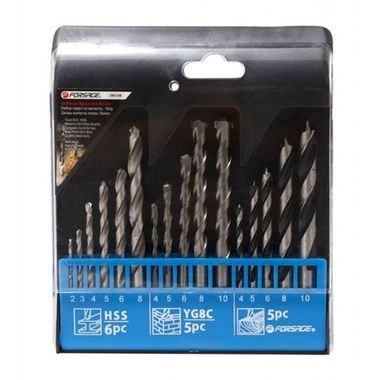 Сверла по металлу, набор 16предметов Forsage Производство:Китай DBS16M