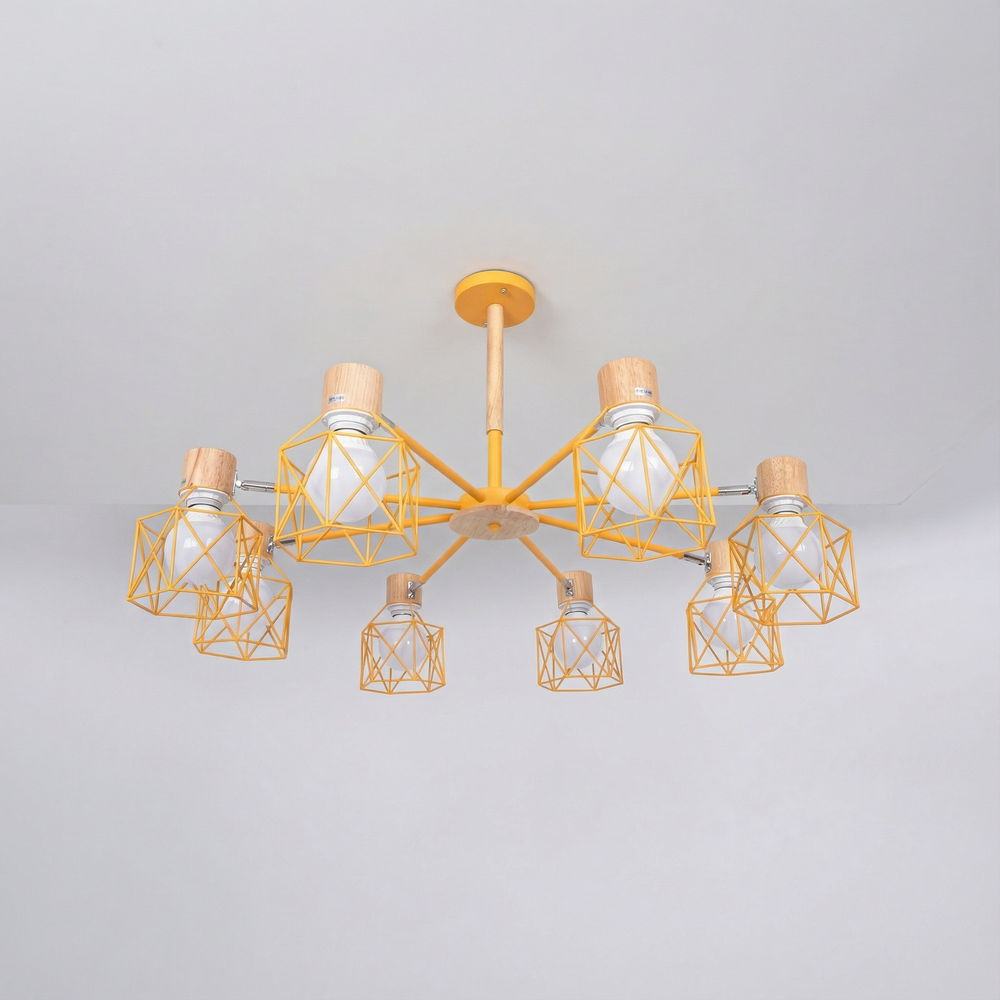 Потолочная люстра CORF B3 Yellow 8 lamps
