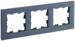 BRITE Рамка 3-местная РУ-3-2-Бр стекло маренго матовый IEK