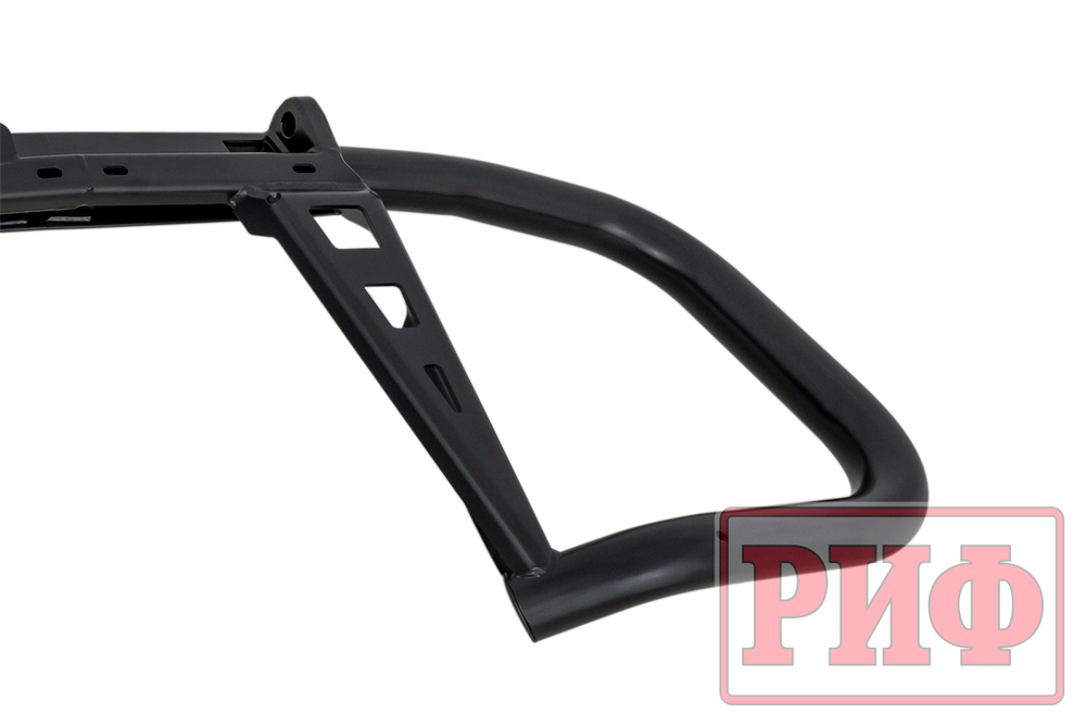 Бампер силовой задний Mitsubishi Pajero IV c квадратом под фаркоп РИФ