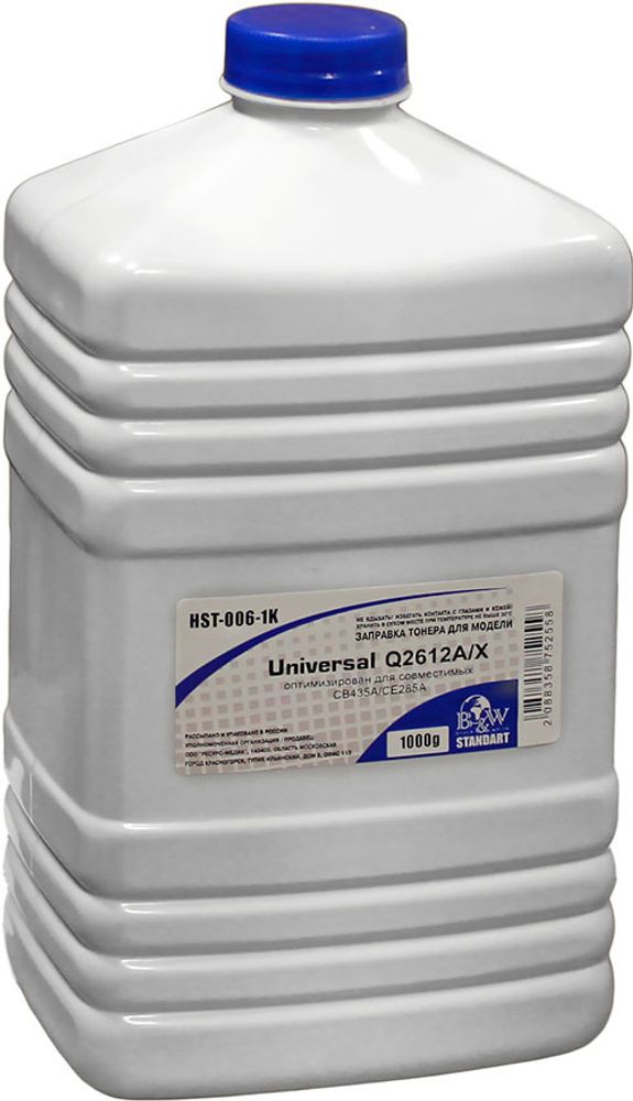 Тонер для картриджей универсальный HP CE505A/CF226A/CF259A/Canon-725/728 (1кг) B&amp;W Standart