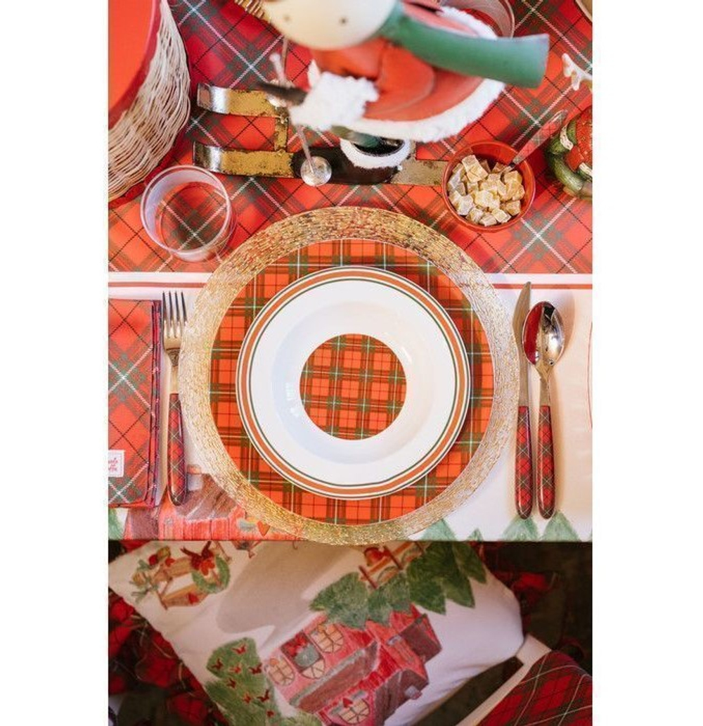 Набор из 18 тарелок "Рождественская открытка" Керамика