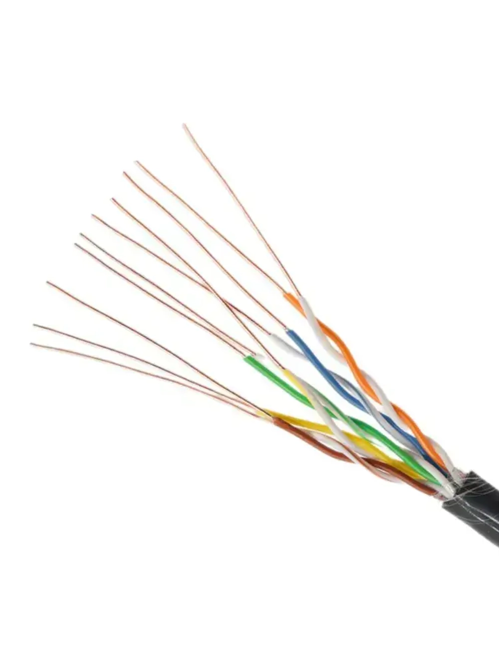Витая пара, интернет кабель уличный, 50 метров, CCA, UTP, 8 жил