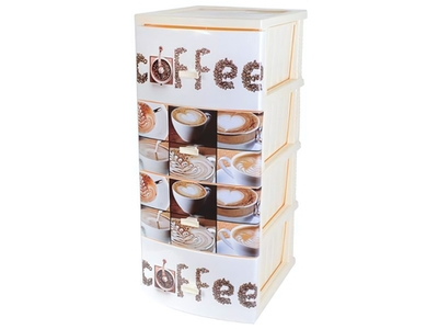 Комод 4-х секционный "Кофе" слоновая кость