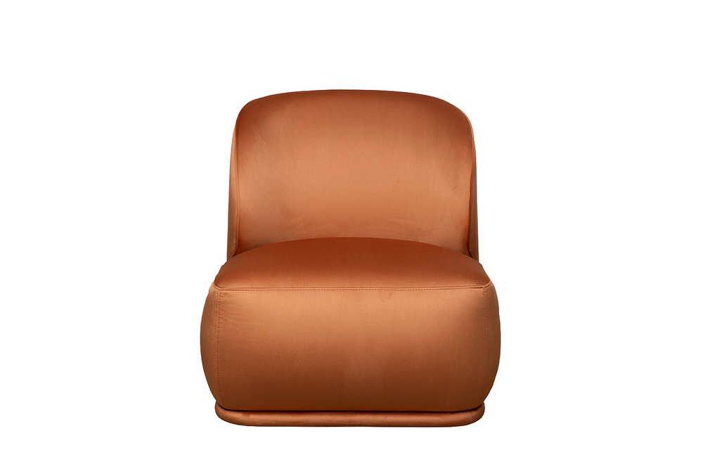 Кресло Garda Decor Капри Базовая (Capri Basic), велюр терракотовый Colt006-TER 80*90*82 см