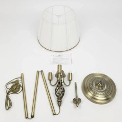 Citilux Вена CL402930 Торшер бронза с белым абажуром