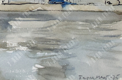 Раздрогин И.А.(1923–2018). Парламент Венгрии. Будапешт. Бумага, тушь, акварель. ВНР, 1975 г.